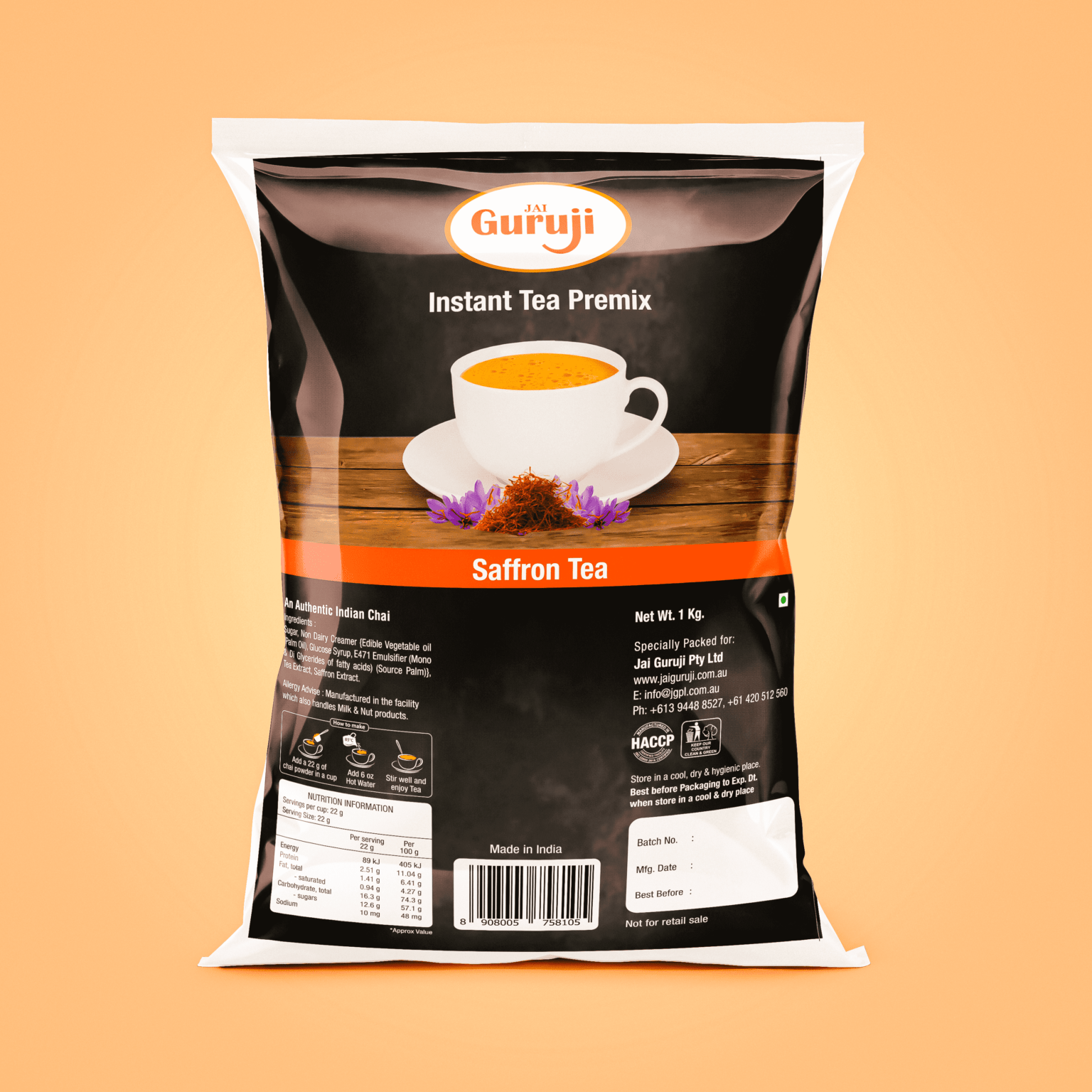 Saffron Chai (Zafrani) Jai Guruji Chai